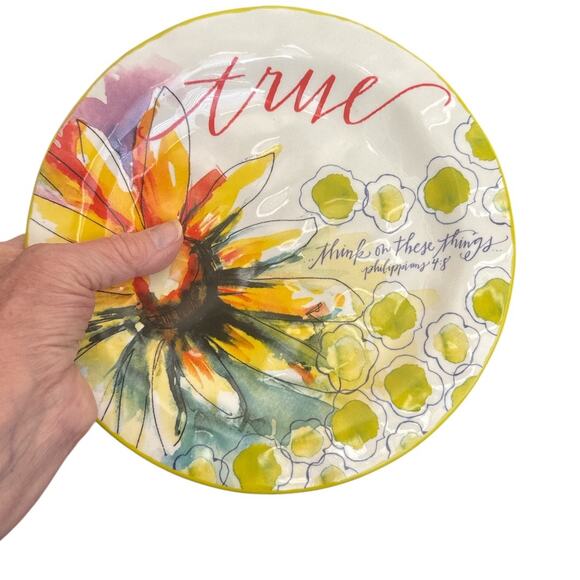 Mary & Martha think on these things Dessert Plates Set of 4 - Picture 6 of 10